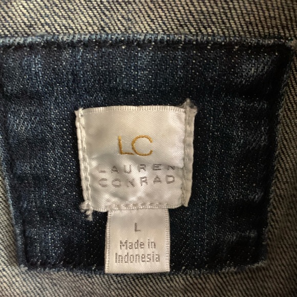 LC Lauren Conrad Denim Vest Size: Large - Picture 3 of 5